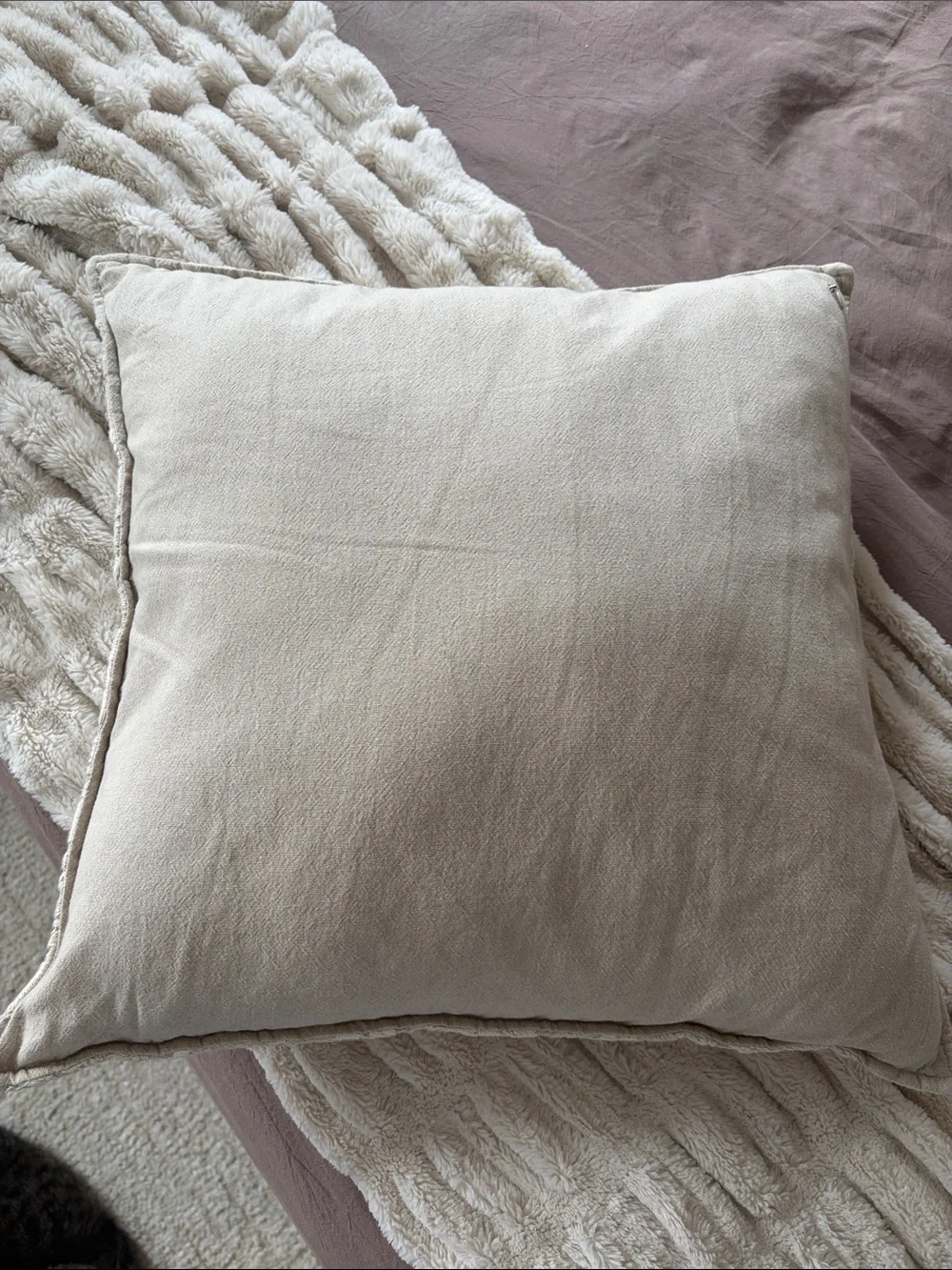 Pottery barn Neutral Lace-Texture Throw Pillow - Brand